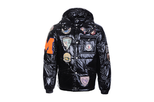 Moncler Men Multiple Logos Down Jacket Black