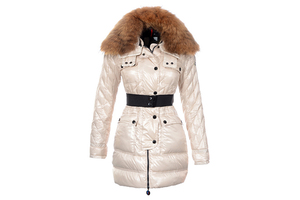 Moncler Women Safran Down Coat Cream