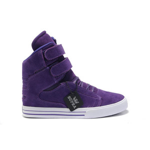 Justin Bieber Purple Supras High Tops - Supra Tk Society Womens