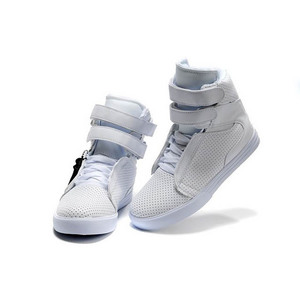 Supra White Perf Women High Tops TK Society Sneakers