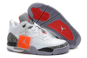 New Images : Son Of Mars Michael Jordan Low Basketball Sneakers Mens Cheap online "Black/White & Grey/ Cement & Fire Red "