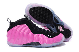 Nike Foamposite One "Pearlized"Pink/Black/White/Metallic Silver Mens