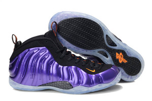 Penny Hardaway Shoes-Foamposite One NBA Phoenix Suns Electro Purple/Total Orange