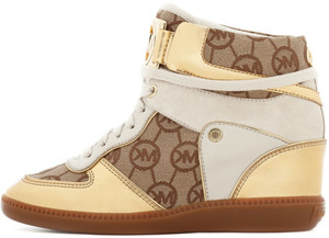 Золотые сникерсы Michael Kors