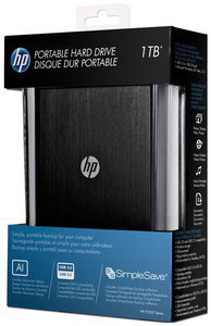 Внешний жесткий диск (HDD) HP USB 3.0 1Tb 2E 31000 AX1 Portable Aluminium 2.5" black