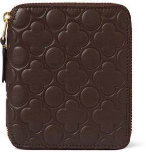 COMME DES GARÇONS ZIP-AROUND EMBOSSED-LEATHER WALLET