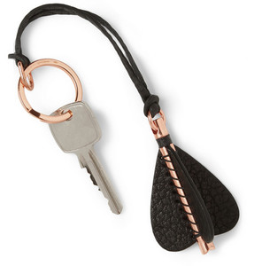 Full-Grain Bison Leather Keyring Parabellum