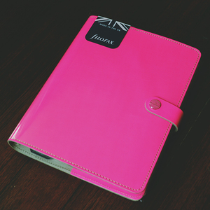 Filofax 'The Original' A5 Fluorescent Pink Organiser