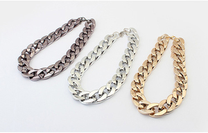 Simple Chic Style Thick Alloy Women's Chain Necklace