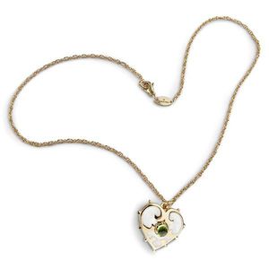 Nomination Necklace, Style PERSIA with white enamel heart motif and chain