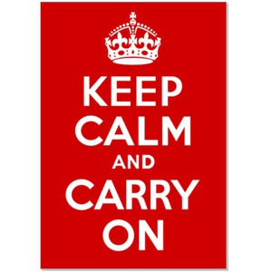 Постер Keep calm and carry on