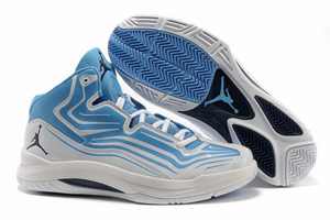 University Blue/Navy/White UNC Men's Basketball Shoes - Jordan Aero Mania