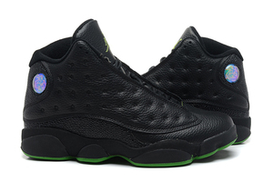 "Mesh" Jordans 13 Retro Black & Altitude Green Style Basketball Sneaker