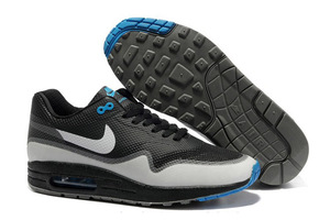 Mens Nike Air Max 1 Hyperfuse black grey blue Shoes