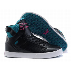 supra skytop men sneakers black green leather high tops