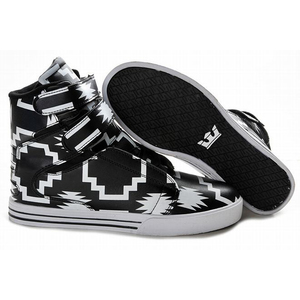 mens black white supra high top tk society skate shoes