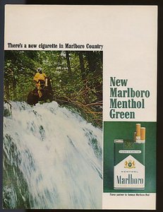 рекламный постер marlboro menthol green 1967