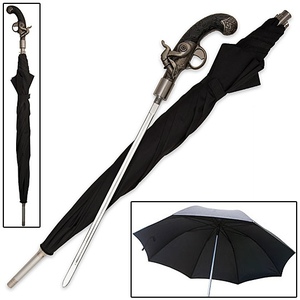 Flintlock Pistol styled umbrella sword cane