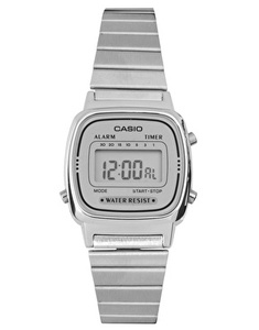 Электронные часы с серебряным корпусом и ремешком Casio Mini