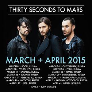 концерт THIRTY SECONDS TO MARS 20/03/2015