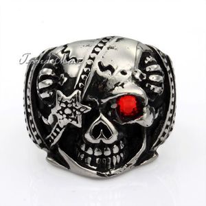 Red Eye Skull Pirate Ring