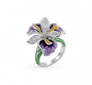 кольцо с цветком