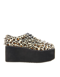 YRU Kreep Leopard Print Creeper Shoes