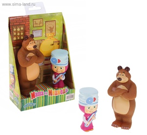 Резиновые игрушки "Маша-доктор и Медведь"
