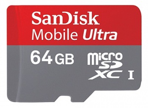 Карта памяти MICROSD 64GB SANDISK