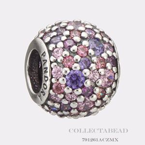 Pandora Sterling Silver Multi Colored Pave Lights Bead