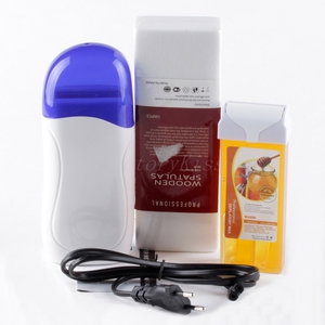 INU Roll-On Cartridge Depilatory Heater Wax Waxing Paper Kit Hair Removal Set