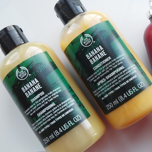 body shop banana shampoo & conditioner