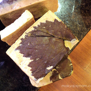 large chunk of lush figs and leaves soap