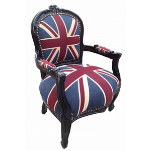 Барочное кресло с обивкой Union Jack