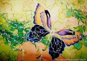 Картина в технике батик