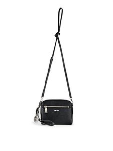 DKNY COLOR BLOCK LEATHER CLUTCH WITH WRISTLET