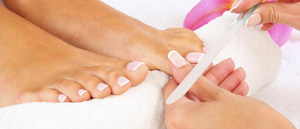 Педикюр френч с шеллаком