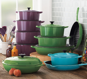 Посуда Le creuset зелено-изумрудного цвета