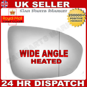 DRIVER RIGHT WIDE ANGLE HEATED WING MIRROR GLASS FOR VAUXHALL MERIVA B