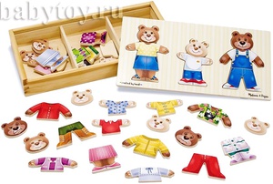 melissa_and_doug. Переодень семью мишек