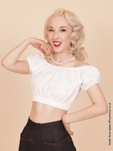Gypsy Top Cropped White