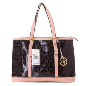 Michael Kors Jet Set Monogram Signature Tote Bags Amangasett Coffee