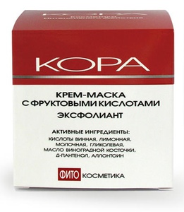 Маска для лица Кора с фруктовыми кислотами