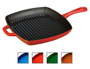 lodge color grill pan blue