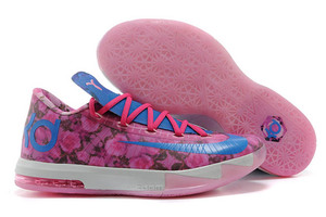 Supreme "Aunt Pearl" Nike Zoom KD VI 6 Light Arctic Pink/Vivid Pink and Photo Blue Ladies Sport Shoes