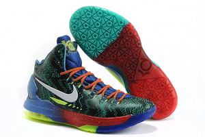 "What The Kd" Custom Kevin Duratn V 5 Obsidian/total Orange - Reflective Silver Nike Sports Shoes For Mens