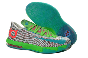 Kevin Durant KD 6 "Supreme" Shoes : Gamma Blue/Dusty Grey & Flash Lime Womens Size