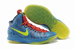 "Christmas" Kevin Durant V (5) With Hyper Blue/Atomic Green & Photo Blue/Challenge Red Colorways Women Size Sports Shoes