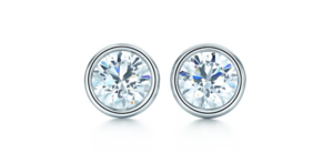 Diamond studs, platinum