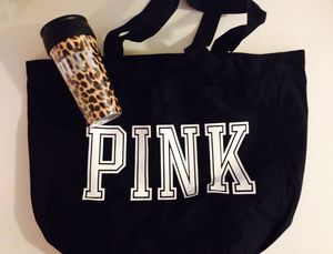 Victoria's Secret PINK 2014 Campus Tote and Coffee Tumbler